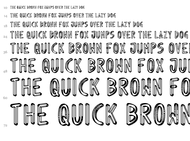 Juino Net font waterfall